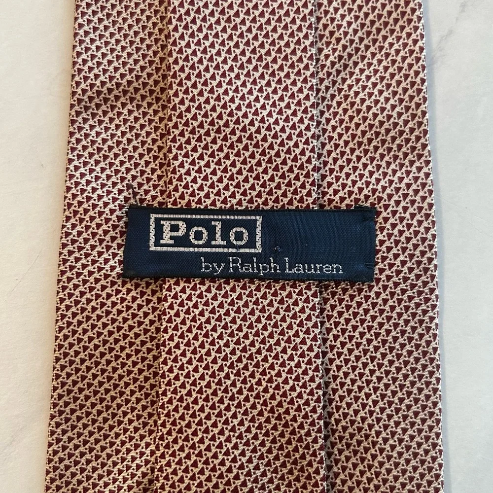 Polo by Ralph Lauren Red & Cream Tie